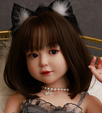 AXBDOLL 可愛い顔 フルシリコン製 GB02ヘッド+AT100-1ボディ ラブドール 新型100cm AAカップ 掲載画像のボディはリアルメイク付き