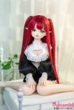 MW Girl(魔物姫) 小魅魔多川ヘッド 115cm 赤髪ツインテールのエルフ耳 美少女フルシリコン製リアルドール​
