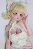Elsa Babe 140cm M AHR023 诹访部晴香 狐耳ケモミミ美少女ラブドール 金髪ツインテール＆ふわふわ尻尾付き カスタマイズ可