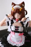 Otaku Doll ミニドール 最新作 猫娘 紅豆 65cm PVCヘッド+シリコンボディ 使いやすい 普段は鑑賞用 小さいラブドール フィギュア cosplay メイド服
