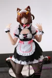 Otaku Doll ミニドール 最新作 猫娘 紅豆 65cm PVCヘッド+シリコンボディ 使いやすい 普段は鑑賞用 小さいラブドール フィギュア cosplay メイド服