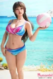 Sanhui doll 最新作シームレスドール 146cm Gカップ #44ヘッド妙晴（miaoqing）リアル造形ビキニラブドール 透明感ボディ×ナチュラルフェイス 超擬真の肌テクスチャ