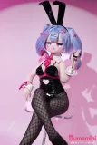 MW Girl（魔物姫）85cm 初音兔子洞 COS 二次元バニー風ミニラブドール ソフトビニール製頭部&シリコン製ボディ 肌色＆眼球色＆メイク＆ウィッグは宣材画像と同じ 宣伝画像と同じ制服も付属