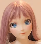 YUEdoll A5菲伊ヘッド 140cmEカップ 白銀ショート×妖艶アイメイクの高級リアルラブドール 黒チャイナ×ファーコートの高級スタイル