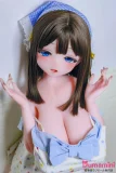 Elsa Babe AHR023 诹访部晴香ヘッド 130cm ブルーチェックヘッドスカーフ 花柄ワンピスラブドール ボディー素材選択可能