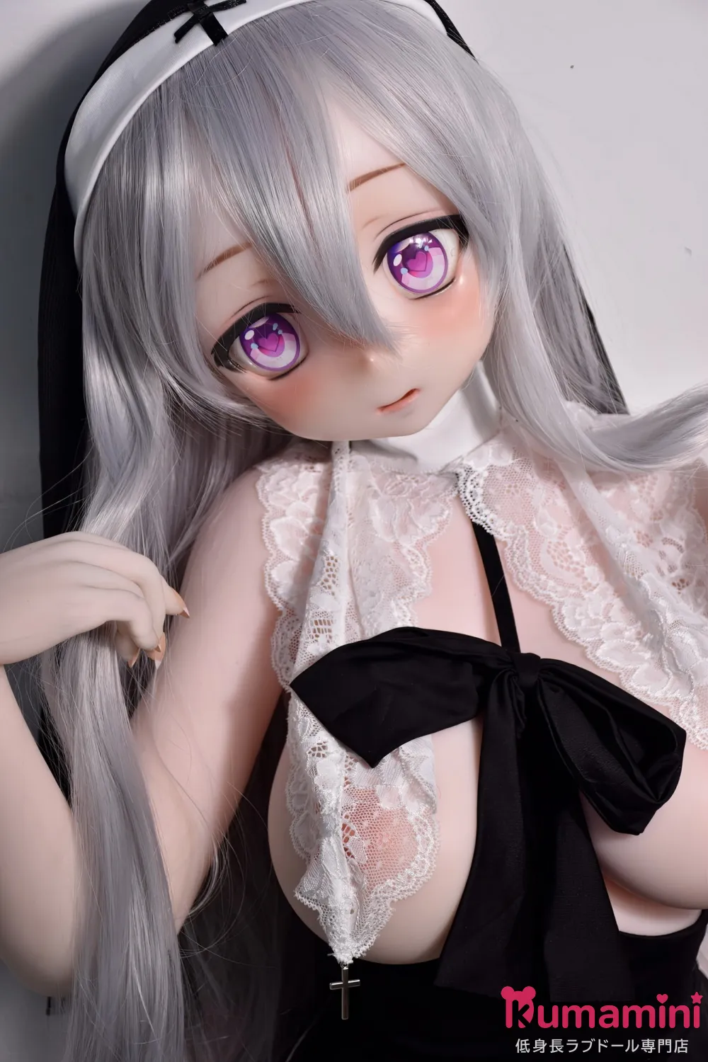 Elsa Babe RAD040 清野柠檬ヘッド 140cm-M 銀髪シスター風アニメフェイス美少女ドール ボディー素材選択可能
