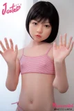 J-cute 128cm  AGB08 衣音ヘッド 髪の毛植毛 フルシリコン製ダッチワイフ  ピンクの可愛い下着姿