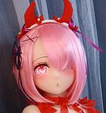Aotume Doll シリコン頭部+TPE材質ボディ アニメドール 145cm Dカップ #114ヘッド 可愛い女の子 ピンク髪