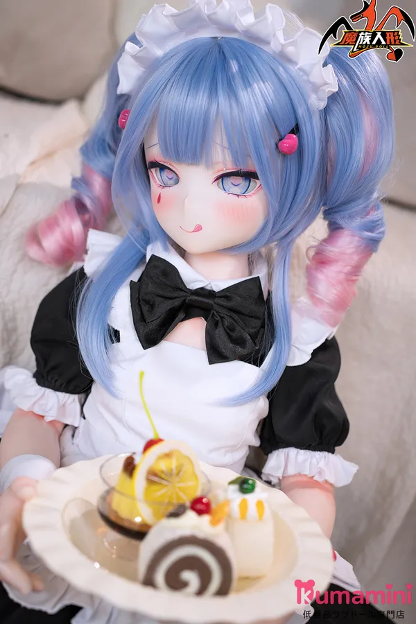 Mozudoll 【A級】兔子洞ちゃん 青い瞳が印象的な115cmドール アニメラブドール メイド姿 TPE製ボディ 肌色＆眼球色＆メイク＆ウィッグ＆衣装は宣材写真と同じ