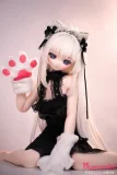 XYGO 141cm Cカップ 猫村栞ヘッド 白髪 猫耳風美少女ラブドール ソフトビニールヘッド+TPEボディ
