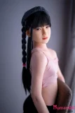 J-cute 137cm  AGD19 萌咲（もえ ）ヘッド  フルシリコン製 リアルドール ピンクのタンクトップの美少女ラブドール