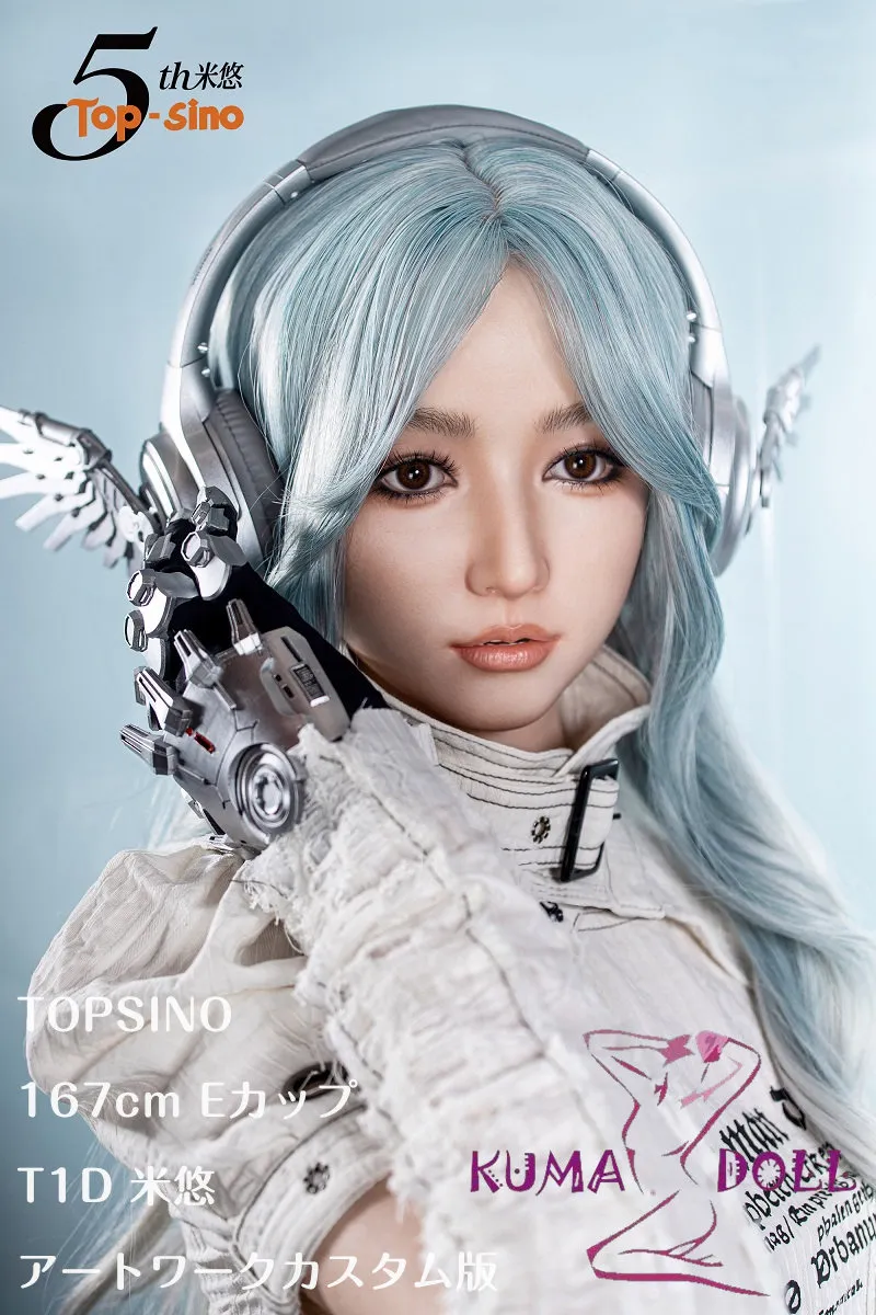 【アートワークカスタム版】TYPEグラビア TOPSINO 167cm Eカップ T1D 米悠 メイク① ミライの女神 等身大ラブドール フルシリコン製