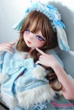Elsa Babe 140cm M AHR023 诹访部晴香Suwabe Harukaヘッド 青白クラシカルドレス×ロングウェーブ 二次元ラブドール 宣材写真は140cm-M ボディー選択可能