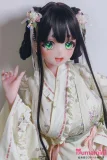 Elsa Babe 140cm M AHR021 梦乃绫野Yumeno Ayanoヘッド 和風フリル着物×黒髪美少女ラブドール 宣材写真は140cm-M ボディー選択可能