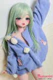 Elsa Babe AHR023 诹访部晴香ヘッド 125cm 冬仕様のふわもこ耳当て×ブルー着ぐるみが可愛いアニメ顔ラブドール ボディー素材選択可能