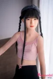J-cute 137cm  AGD19 萌咲（もえ ）ヘッド  フルシリコン製 リアルドール ピンクのタンクトップの美少女ラブドール