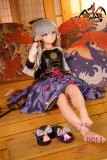 MOZU DOLL 130cm 灵华 バスト大 ビニール製頭部＋TPE製 ボディ 肌色＆眼球色＆メイク＆ウィッグは宣材写真と同じ 和風衣装 黒紫のドレス