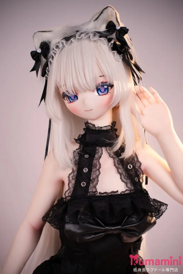 XYGO 141cm Cカップ 猫村栞ヘッド 白髪 猫耳風美少女ラブドール ソフトビニールヘッド+TPEボディ