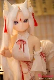 MW Girl(魔物姫)  神子ヘッド 115cm  狐耳巫女風 アニメ系ラブドール 白髪×和室 フルシリコン製リアルドール​