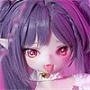 MW Girl(魔物姫) 千代子 85cm バースト中 二次元アニメラブドール シルバー×ブラックツートンヘア美少女ドール 宣材写真はシリコン製ボディ