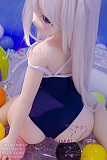 アニメドール ソフトビニール製ヘッド+TPE製ボディ WM Dolls 85cm AAカップ S002ヘッド 青い水着 オナホールあり