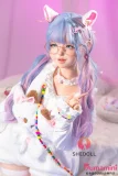 SHEdoll 夭夭(yaoyao) ヘッド 145cm Gカップ  猫耳パステルロリータ美少女ドール ブルー系ツインテール×眼鏡アクセの可愛いラブドール