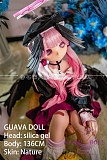 GUAVADOLL アニメドール ソフトビニール製ヘッド+TPE製ボディ 136cm バスト平  下江小春 ヘッド M16ジョイント 他社と交換可能 138-150ＣＭのボディに適用 ナチュラル肌色 初音ミク