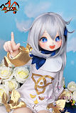 売れ切れ 6kg ソフトビニール製頭部 TPE製ボディ MOZU DOLL 85cm Aカップ 派蒙（Paimeng) 肌色＆眼球色＆メイク＆ウィッグ＆衣装は宣材写真と同じ 小型で軽量化で収納しやい 使いやすい