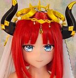 [Aotume Doll] 145cm Bカップ フルシリコン ラブドール グレー髪セーラー服 ヘッド及びボディー材質選択可能