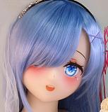 [Aotume Doll] 145cm Bカップ フルシリコン ラブドール グレー髪セーラー服 ヘッド及びボディー材質選択可能