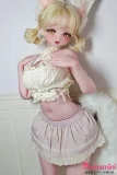 Elsa Babe 140cm M AHR023 诹访部晴香 狐耳ケモミミ美少女ラブドール 金髪ツインテール＆ふわふわ尻尾付き カスタマイズ可