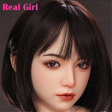Real Girl D9ヘッド 軟質シリコン製 可愛い 女性ヘッド ラブドールの頭 頭部単品 ヘッド単体 M16ボルト採用 140-170CM身長適用 職人メイク 塗装済み 口開閉機能付き リアルな口腔構造