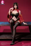 Minouva Doll 75cm 新作 米杜莎 ヘッド ミニドール 漆黒ロングヘア＆紅装コスチューム フィギュア版/ラブドール版ボディ選択可能