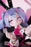 MW Girl（魔物姫）85cm 初音兔子洞 COS 二次元バニー風ミニラブドール ソフトビニール製頭部&シリコン製ボディ 肌色＆眼球色＆メイク＆ウィッグは宣材画像と同じ 宣伝画像と同じ制服も付属