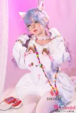 SHEdoll 夭夭(yaoyao) ヘッド 145cm Gカップ  猫耳パステルロリータ美少女ドール ブルー系ツインテール×眼鏡アクセの可愛いラブドール