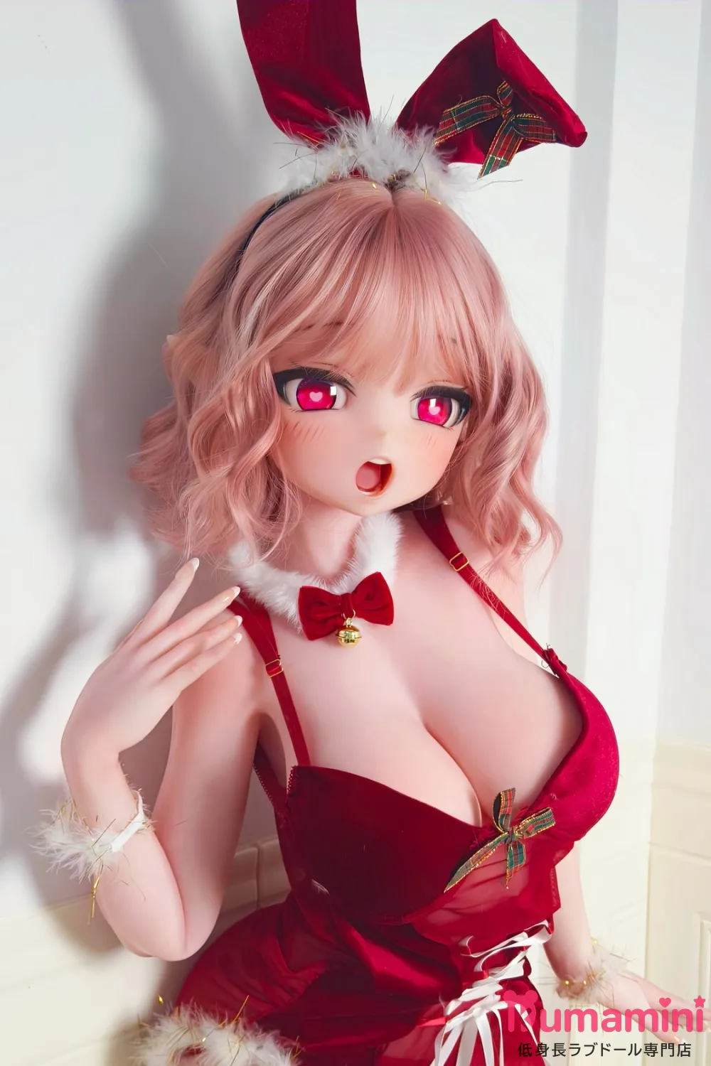 Elsa Babe 140cm M RAD043 浅香萌里 クリスマスバニー風 セクシーラブドール 赤ベルベット×ファー装飾
