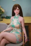 フルシリコン製ラブドール JYDOLL 168cm Eカップ 水蜜桃（Shui mi tao）ヘッド 身体リアルメイク付き ホルターネックチャイナドレス