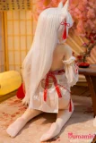 MW Girl(魔物姫)  神子ヘッド 115cm  狐耳巫女風 アニメ系ラブドール 白髪×和室 フルシリコン製リアルドール​