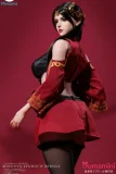 Minouva Doll 75cm 新作 米杜莎 ヘッド ミニドール 漆黒ロングヘア＆紅装コスチューム フィギュア版/ラブドール版ボディ選択可能