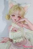 Elsa Babe 140cm M AHR023 诹访部晴香 狐耳ケモミミ美少女ラブドール 金髪ツインテール＆ふわふわ尻尾付き カスタマイズ可