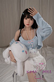 シリコン製頭部+TPEボディ ラブドール AXB Doll 140cm バスト中 GD30ヘッド 掲載画像のボディはリアルメイク付き