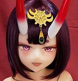 [Aotume Doll] 145cm Bカップ フルシリコン ラブドール グレー髪セーラー服 ヘッド及びボディー材質選択可能