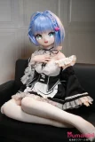 MW Girl(魔物姫) 小姆 85cm バースト小 二次元アニメラブドール メイド風 ブルーヘア×大きな瞳 宣材写真はシリコン製ボディ