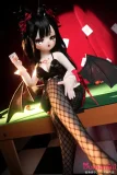 MW Girl（魔物姫）85cm 黑髪 星雅ヘッド アニメドール シリコン製ボディ 肌色＆眼球色＆メイク＆ウィッグは宣材写真と同じ 魔女風コスチューム