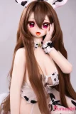 XYGO 140cm Fカップ 哞莉亚ヘッド 牛耳風アニメ顔巨乳ラブドール 牛柄コスチューム ソフトビニールヘッド+TPEボディ