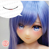 [Aotume Doll] 145cm Bカップ フルシリコン ラブドール グレー髪セーラー服 ヘッド及びボディー材質選択可能