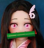 Aotume Doll フルシリコン製リアルドール アニメドール 145cm Dカップ #128ヘッド 美少女ダッチワイフ ピンク髪