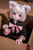 MOZU DOLL 65cm 小喵 ソフトビニール製頭部 シリコン製ボディ 肌色＆眼球色＆メイク＆ウィッグは宣材写真と同じ  3kg ミニフィギュア  猫のようにかわいい