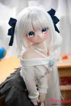MW Girl(魔物姫) 天使萌ヘッド 85cm 白髪の可愛いラブドール 宣材写真はシリコン製ボディ 宣材写真と同じ制服も付属