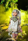シリコン製頭部+TPEボディ ラブドール AXB Doll 新型110cm バスト平 GD34ヘッド 掲載画像のボディはリアルメイク付き